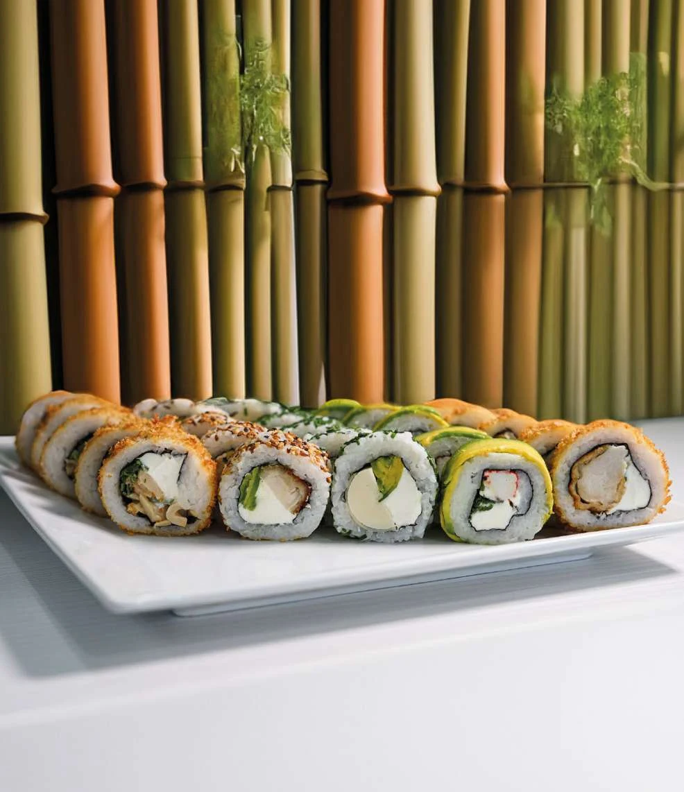 Para compartir en la fotografía de categoría de la carta Saru Sushi